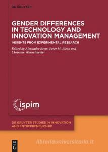 Gender Differences In Technology And Innovation Management edito da De Gruyter