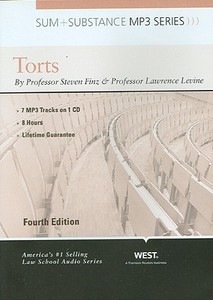 Finz and Levine's Sum and Substance Audio on Torts, 4th (Disc for a MP3 Download) di Steven Finz, Lawrence C. Levine edito da West Academic Publishing