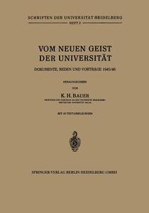 Vom Neuen Geist der Universität edito da Springer Berlin Heidelberg