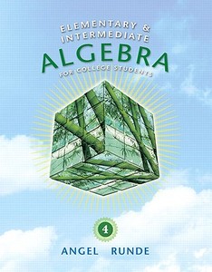 Elementary and Intermediate Algebra for College Students di Allen R. Angel, Dennis C. Runde edito da Prentice Hall