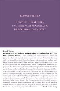 Geistige Hierarchien und ihre Widerspiegelung in der physischen Welt di Rudolf Steiner edito da Steiner Verlag, Dornach