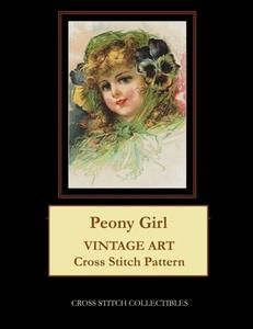 Peony Girl: Vintage Art Cross Stitch Pattern di Cross Stitch Collectibles edito da Createspace Independent Publishing Platform