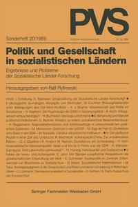 Politik und Gesellschaft in sozialistischen Ländern edito da VS Verlag für Sozialwissenschaften