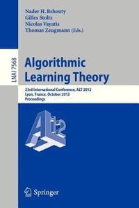 Algorithmic Learning Theory edito da Springer Berlin Heidelberg