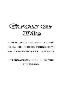 Grow or Die Work Worksheets di Larry Chkoreff edito da Createspace