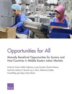 Opportunities for All: Mutually Beneficial Opportunities for Syrians and Host Countries in Middle Eastern Labor Markets di Krishna B. Kumar, Shelly Culbertson, Louay Constant edito da RAND CORP
