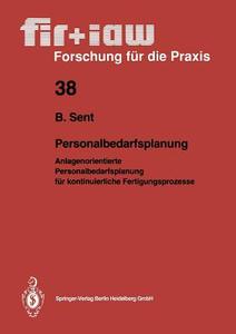 Personalbedarfsplanung di Bernd Sent edito da Springer Berlin Heidelberg