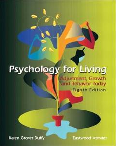 Psychology For Living di K.G. Duffy, Eastwood Atwater edito da Pearson Education Limited