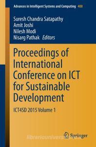 Proceedings of International Conference on ICT for Sustainable Development edito da Springer Singapore