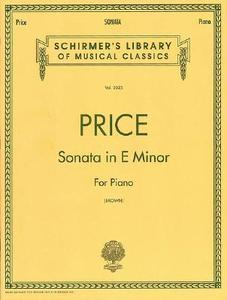 Sonata in E Minor: Schirmer Library of Classics Volume 2023 Piano Solo di Florence Price edito da G SCHIRMER