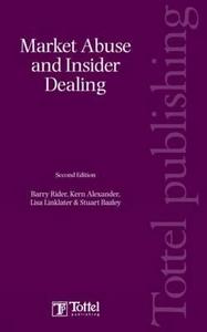 Market Abuse And Insider Dealing di Barry Rider, Kern Alexander, Lisa Linklater, Stuart Bazley edito da Bloomsbury Publishing Plc