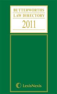 Butterworths Law Directory 2011 di Michael Cook edito da LexisNexis
