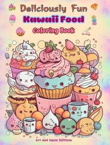 Deliciously Fun Kawaii Food   Coloring Book   Over 40 Cute Kawaii Designs for Food-loving Kids and Adults di Art, Japan Editions edito da Blurb