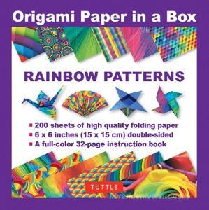 Origami Paper in a Box - Rainbow Patterns di Tuttle Publishing edito da Tuttle Publishing