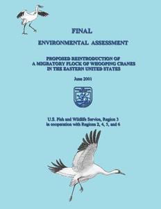 Final Environmental Assessment: Proposed Reintroduction of a Migratory Flock of Whooping Cranes in the Eastern United States di U S Fish & Wildlife Service edito da Createspace