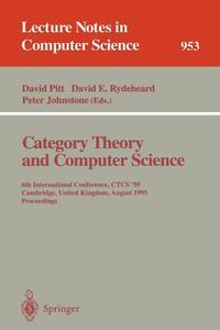 Category Theory and Computer Science edito da Springer Berlin Heidelberg