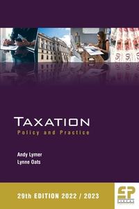 Taxation di Andy Lymer, Lynne Oats edito da Fiscal Publications