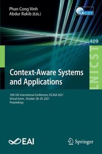Context-Aware Systems And Applications edito da Springer Nature Switzerland AG