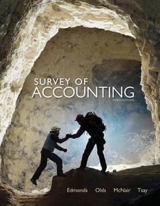 Loose Leaf Survey of Accounting with Connect Access Card di Thomas Edmonds, Philip Olds, Frances McNair edito da McGraw-Hill Education