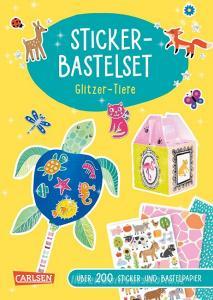 Bastelspaß für Kinder: Sticker-Bastelset: Glitzer-Tiere di Anton Poitier edito da Carlsen Verlag GmbH