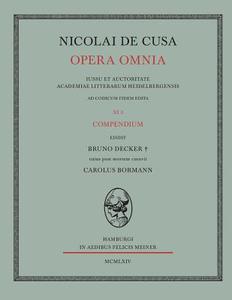 Nicolai de Cusa Opera omnia / Nicolai de Cusa Opera omnia di Nikolaus Von Kues edito da Felix Meiner Verlag
