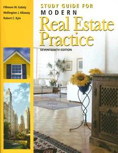 Study Guide For Modern Real Estate Practice di Fillmore Galaty, Robert C. Kyle, Wellington J. Allaway edito da Kaplan Aec Education