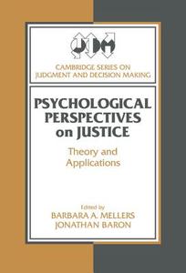 Psychological Perspectives on Justice edito da Cambridge University Press