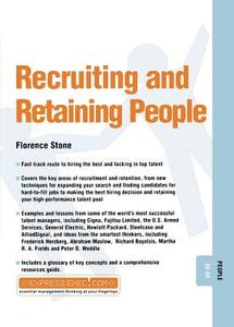 Recruiting and Retaining People di Florence Stone edito da Capstone