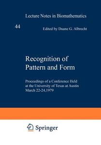 Recognition of Pattern and Form edito da Springer Berlin Heidelberg