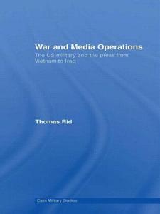 War and Media Operations di Thomas (American Academy Rid edito da Routledge