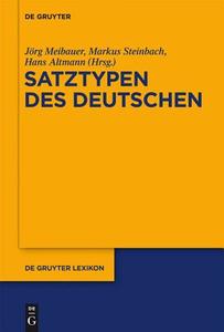 Satztypen des Deutschen edito da De Gruyter