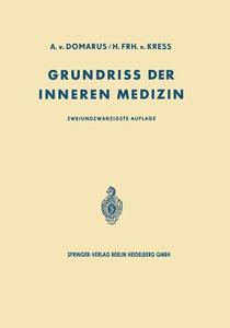 Grundriss der Inneren Medizin di Alexander Von Domarus edito da Springer Berlin Heidelberg