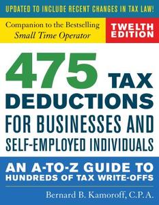 475 Tax Deductions for Businesses and Self-Employed Individuals di Bernard B. Kamoroff edito da Rowman & Littlefield