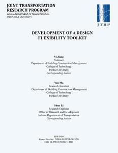 Development of a Design Flexibility Toolkit di Yi Jiang, Yan Ma, Shuo Li edito da PURDUE UNIV PR