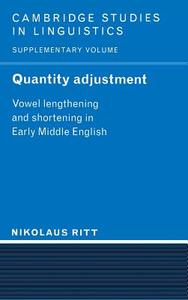 Quantity Adjustment di Nikolaus Ritt edito da Cambridge University Press