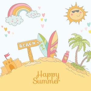 Happy Summer: Vacation Memory Book di Birthday Decorations in All Departments edito da Createspace