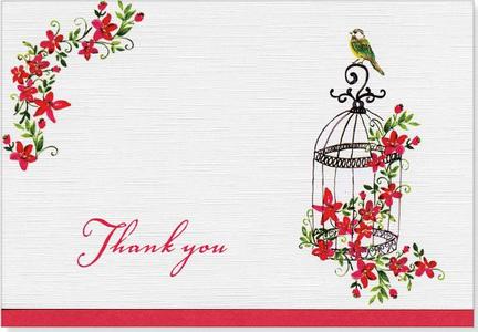 Birdcages Thank You Notes (14 Cards/15 Envelopes) edito da Peter Pauper Press