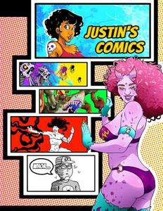 Justin's Comics: Personalized Create a Comic!: 50 Unique, Blank, Single-Sided, Practice Pages! Each Page Is Different for Drawing Your di Black River Art edito da Createspace Independent Publishing Platform