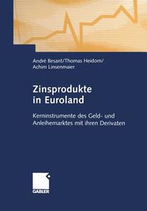 Zinsprodukte in Euroland di André Besant, Thomas Heidorn, Achim Linsenmaier edito da Gabler Verlag