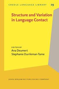 Structure And Variation In Language Contact edito da John Benjamins Publishing Co