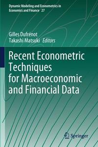 Recent Econometric Techniques For Macroeconomic And Financial Data edito da Springer Nature Switzerland AG