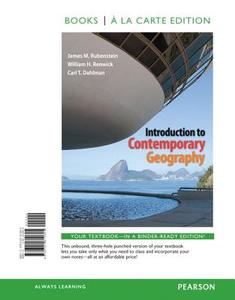 Introduction to Contemporary Geography di James M. Rubenstein, William H. Renwick, Carl T. Dahlman edito da Prentice Hall