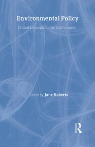 Environmental Policy edito da Taylor & Francis Ltd