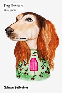 Dog Portraits Lined Journal: Medium Lined Journaling Notebook, Dog Portraits Saluki Cover, 6x9, 130 Pages di Quipoppe Publications edito da Createspace Independent Publishing Platform