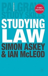 Studying Law di Simon Askey, Ian Mcleod edito da Palgrave Macmillan