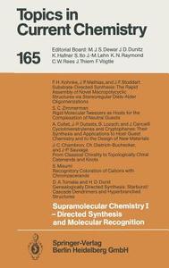 Supramolecular Chemistry I - Directed Synthesis and Molecular Recognition edito da Springer Berlin Heidelberg