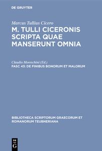 De finibus bonorum et malorum di Marcus Tullius Cicero edito da De Gruyter