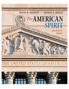 The American Spirit 13th Edition Update di David M. Kennedy, Thomas Bailey edito da NATL GEOGRAPHIC SOC