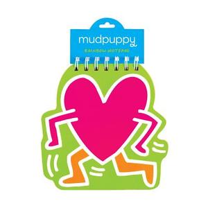 Keith Haring Heart Rainbow Notepad di Mudpuppy edito da Galison