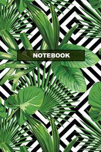Notebook: Tropical Plant Print Geometric Notebook 120-Page Lined Journal di Nifty Notebooks edito da Createspace Independent Publishing Platform